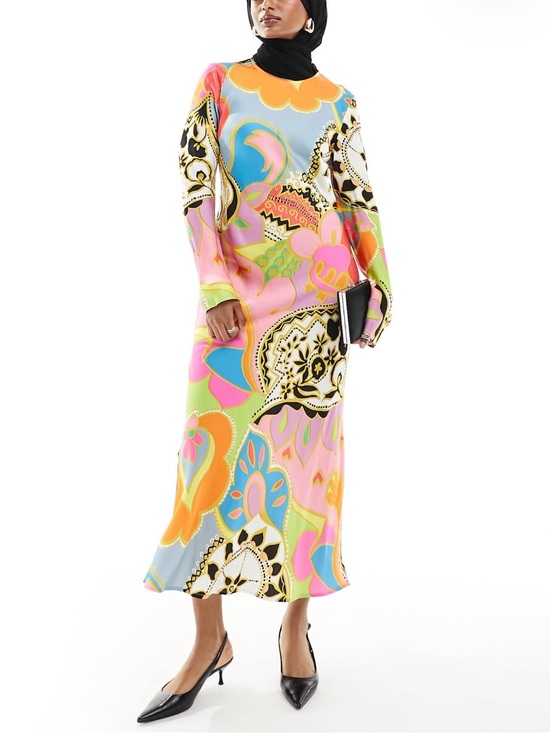 Never Fully Dressed Dresses & Skirts - Multicolor Paisley Print Maxi Dress